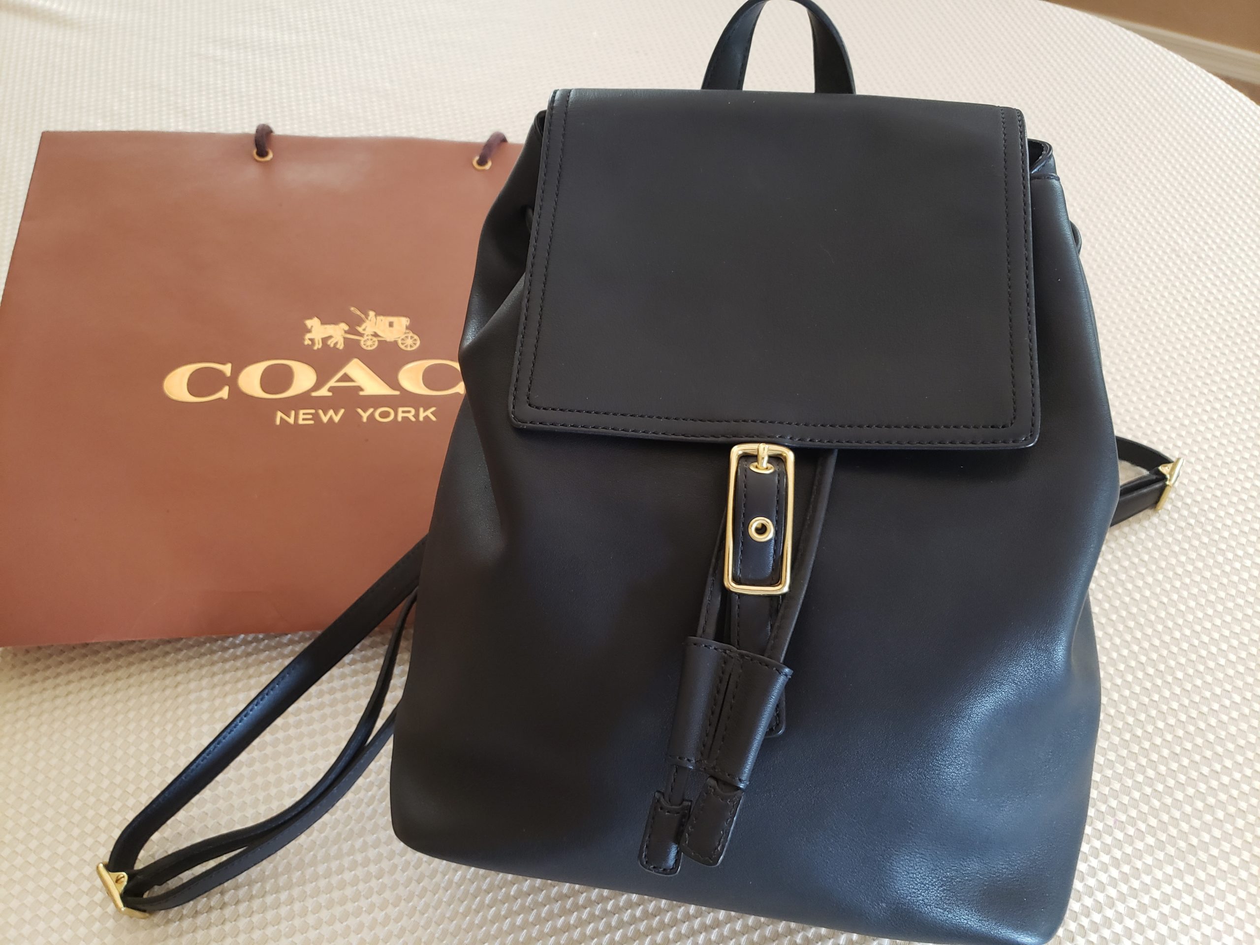 Coach (5666) Court Medium Black Pebbled Leather Backpack Shoulder Bag  Bookbag - Walmart.com